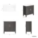 Bermuda Graphite Grey Cabinet with Marble Top 800mm Excludes Basin - Brass Knurled Handles