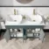 Bermuda Midnight Green Vanity Marble Top & Curved Counter Top Basin 1200mm - Brass Knurled Handles