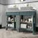 Bermuda Midnight Green Cabinet with Marble Top 1200mm Excludes Basins - Brass Knurled Handles