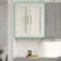 Chalk White Wall Hung Cabinet 700x600mm - Brass Knurled Handles