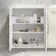 Chalk White Wall Hung Cabinet 700x600mm - Brass Knurled Handles