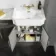 Monaco Graphite Grey Vanity Traditional Basin Marble Top 1500mm (No Toilet) - Knurled Handles