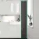 Monaco Graphite Grey Floor Standing Tall Cabinet Unit 1900x300mm - Brass Knurled Handles