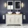 Lucia Chalk White Double Vanity Oak Effect Top & Round Counter Top Basin 1200mm - Knurled Handles