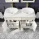 Lucia Chalk White Double Vanity with Marble Top & Oval Counter Top Basin 1200mm - Knurled Handles