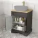 Lucia Graphite Grey Cabinet Oak Effect Top 640mm (Excludes Counter Top Basin) - Knurled Handles