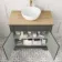 Lucia Graphite Grey Vanity with Oak Effect Top & Round Counter Top Basin 840mm - Knurled Handles