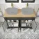 Lucia Graphite Grey Cabinet Oak Effect Top 1200mm (Excludes Counter Top Basins) - Knurled Handles