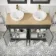 Lucia Graphite Grey Double Vanity Oak Effect Top & Round Counter Top Basin 1200mm - Knurled Handles
