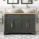 Lucia Graphite Grey Double Vanity Oak Effect Top & Oval Counter Top Basin 1200mm - Knurled Handles