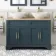 Lucia Inky Blue Double Vanity with Oak Effect Top & Oval Counter Top Basin 1200mm - Knurled Handles