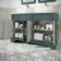 Lucia Midnight Green Double Vanity Marble Top & Curved Counter Top Basin 1200mm - Knurled Handles