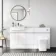 Foster Gloss White Combination Vanity Basin with Marble Top & Houston Toilet 1500mm