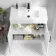 Mersey Gloss White Basin Vanity 800mm - Black Accents