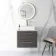 Elba Graphite Grey Wall Hung Drawer Vanity Marble Top & Cody Basin 600mm - Brushed Brass Accents
