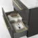 Elba Graphite Grey Wall Hung Drawer Vanity Marble Top & Cody Basin 600mm - Brushed Brass Accents