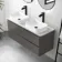 Corsica Tungsten Grey Wall Hung Drawer Vanity with Marble Top & Marin Basin 1200mm
