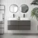 Corsica Tungsten Grey Wall Hung Drawer Vanity with Marble Top & Marin Basin 1200mm
