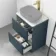 Corsica Inky Blue Drawer Vanity with Marble Top 600mm - Excludes Counter Top Basin