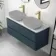 Corsica Inky Blue Wall Hung Drawer Vanity with Marble Top 1200mm - Excludes Counter Top Basin