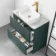 Corsica Midnight Green Vanity Drawer with Marble Top & Marin Basin 800mm