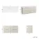Crete Fluted Linen White Double Wall Hung Vanity Marble Top 1200mm - Excludes Counter Top Basin