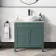 Bermuda Midnight Green Vanity with Marble Top & Oval Counter Top Basin 800mm