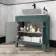 Bermuda Midnight Green Cabinet with Marble Top 800mm - Excludes Counter Top Basin
