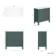 Bermuda Midnight Green Cabinet with Marble Top 800mm - Excludes Counter Top Basin