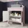 Bermuda Cashmere Pink Cabinet with Marble Top 800mm (Excludes Basin) - Brass Knurled Handles