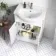 Quartz Gloss White Vanity with Semi Recessed Basin 650mm