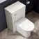Capri Cotton White Combination Vanity Basin and Aruba Toilet 1050mm - Chrome Handles