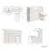 Capri Cotton White Combination Vanity Basin and Aruba Toilet 1150mm - Chrome Handles