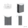 Capri Fog Grey Vanity with Semi Recessed Basin 650mm - Brushed Handles