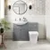 Capri Fog Grey Combination Vanity Basin and Houston Toilet 1150mm - Chrome Handles