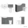 Capri Fog Grey Combination Vanity Basin and Houston Toilet 1350mm - Chrome Handles
