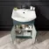 Capri Mystic Green Combination Vanity Basin and Aruba Toilet 1050mm - Chrome Handles