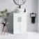 Mersey Gloss White Vanity with Mesa Basin 500mm - Black Accents