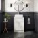 Milos Cotton White Vanity with Troy Basin 600mm - Brushed Handles
