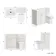 Milos Cotton White Combination Vanity Basin and Aruba Toilet 1100mm - Chrome Handles