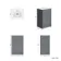 Milos Fog Grey Basin Vanity 500mm - Brushed Handles
