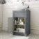 Milos Fog Grey Vanity with Mesa Basin 500mm - Brushed Handles