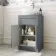 Milos Fog Grey Vanity with Oval Basin 500mm - Chrome Handles