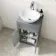 Milos Fog Grey Vanity with Oval Basin 500mm - Chrome Handles