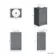 Milos Fog Grey Vanity with Mesa Basin 500mm - Chrome Handles