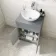 Milos Fog Grey Vanity with Oval Basin 600mm - Chrome Handles