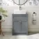 Milos Fog Grey Vanity with Troy Basin 600mm - Chrome Handles