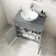 Milos Fog Grey Vanity with Oval Basin 800mm - Chrome Handles