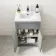 Milos Fog Grey Combination Vanity Basin and Miami Toilet 1000mm - Chrome Handles