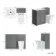 Milos Fog Grey Combination Vanity Basin and Houston Toilet 1100mm - Chrome Handles